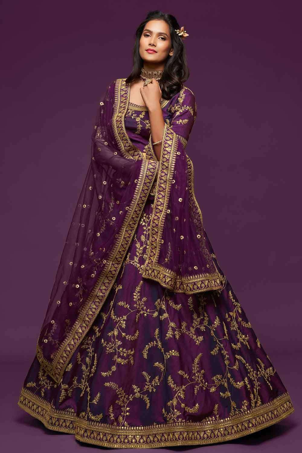 Purple Color Wedding Dresses, Designer Wedding Suits Online in Purple for  Women