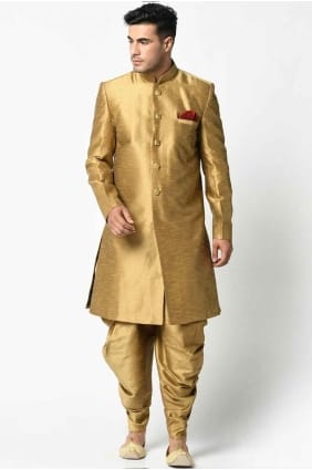 Silk Men Kurta with Plain KURR80
