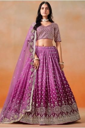 Pink Lehenga Choli with Embroidered Georgette LC8432