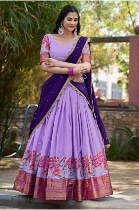 Cotton Cotton Lehenga Choli with Embroidered LC8450