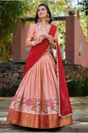 Cotton Cotton Lehenga Choli with Embroidered LC8451