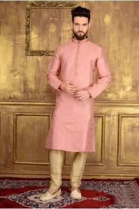 Pink Jaqurs Silk Brocade Ethnic Wear Kurta Readymade Kurta Payjama KUR0173