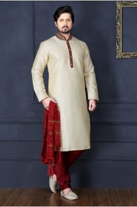 New Gold Art Banarasi Silk Ethnic Wear Kurta Readymade Kurta Payjama KUR0224