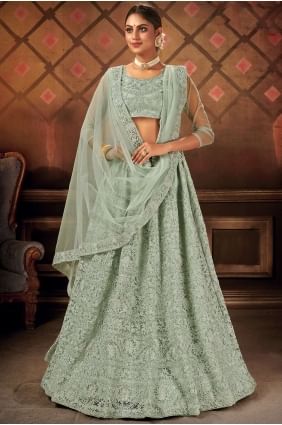 Adorable Beige Net Party Wear Lehenga Choli lc3336