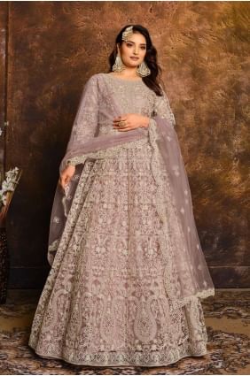 Pink Net Eid Anarkali Suit AS2783
