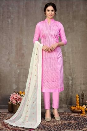 Pink Cotton Eid Salwar Kameez SK13679