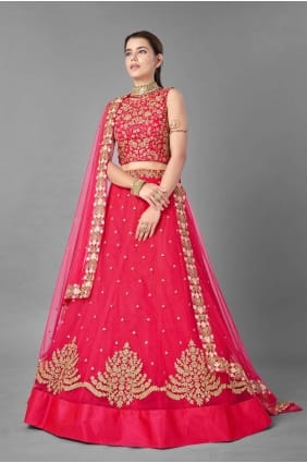 Exquisite Pink Soft net Lehenga Choli lc3509