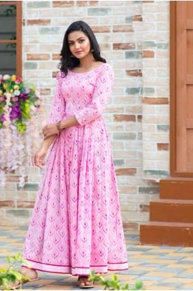 Modish Pink Silk Kurti kti0653