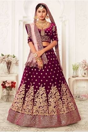 Lace Lehnega Choli in Purple LC3612
