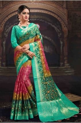 pink Chanderi Saree SR17535