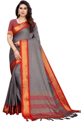 Weaving Saree in Grey SR17760