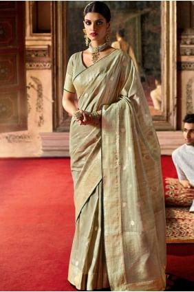 Green Weaving Silk South Indian Saree SR19080