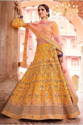 Crepe Wedding Lehenga Choli with Embroidered LC4599