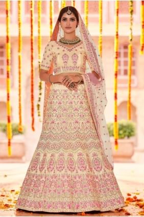 Embroidered Crepe Yellow Wedding Lehenga Choli with Dupatta LC4641