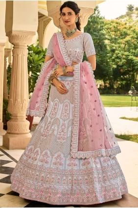 Crepe Wedding Lehenga Choli with Embroidered LC4684