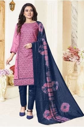 Silk Salwar Kameez with Printed SK14933