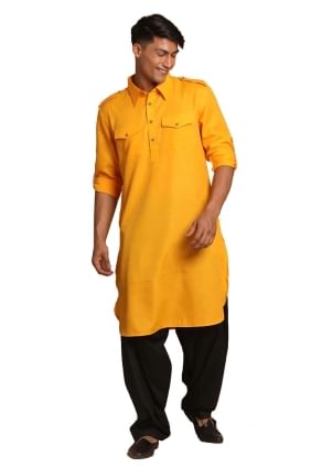 Cotton Cotton Men Kurta with Plain KURU0112