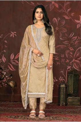 Plain Salwar Kameez in Brige with Hand SK153963