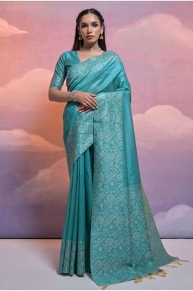 Firozi Handloom silk Saree Weaving SR26508