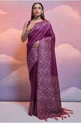 Handloom silk Saree Wine in Weaving SR26515