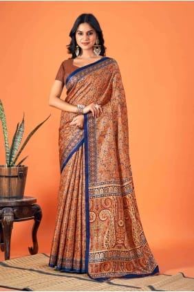 Multicolor Printed Pashmina Saree SR27102