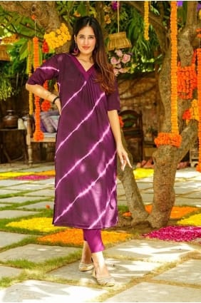 Muslin Purple Salwar Kameez in Printed SK154688