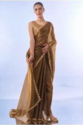 Cotton Saree with Printed in Green SR27315