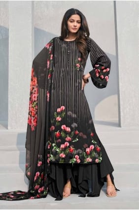 Crepe Straight Pant Suit with Digital print SK154890