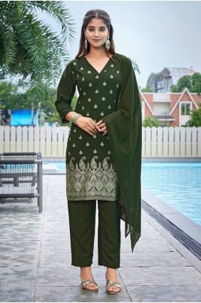 Crepe Straight Pant Suit with Digital print SK154909