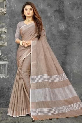 Linen Mauve Saree in Weaving SR27982