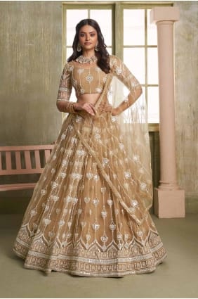 Net Chiqu Lehenga Choli in Embroidered LC8215