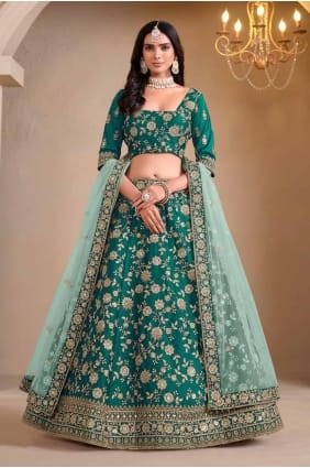 Rama Art silk Lehenga Choli with Embroidered LC8225