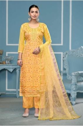 Banarasi silk Salwar Kameez with Weaving SK155347