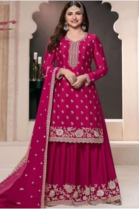 Chiffon Sharara Suit with Embroidered SS1249
