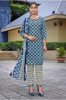 Cotton Straight Suit with Digital print SK155427