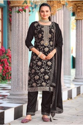 Jacquard Jacquard Salwar Kameez with Embroidered SK155900