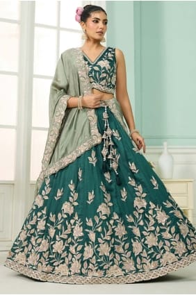 Rama Embroidered Lehenga Choli in Silk LC8816