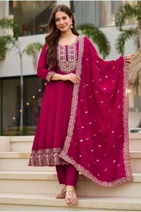 Pink Salwar Kameez with Embroidered Silk SK155779