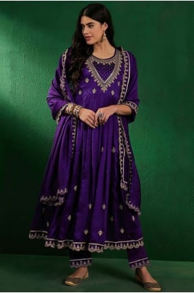 Silk Silk Salwar Kameez with Embroidered SK155781