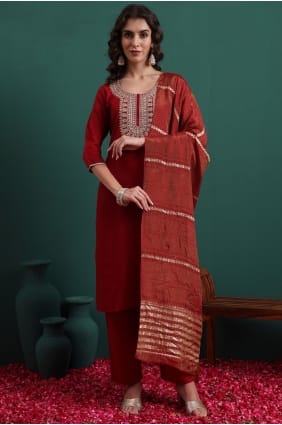 Viscose Salwar Kameez with Embroidered SK15733