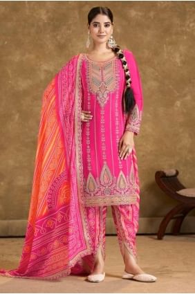 Pink Salwar Suit with Embroidered Chiffon PS2398-2