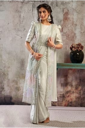 Satin Saree in Tussar with Hand SR29794
