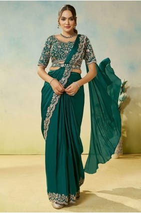 Rama Saree in Satin with Hand SR29170