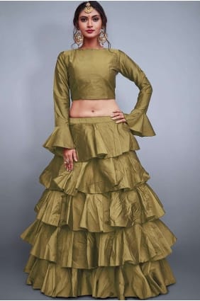Golden Silk Lehenga Choli LCU0008
