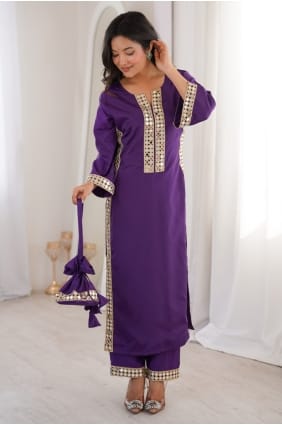 Maroon Salwar Kameez with Lace Crepe SK15636