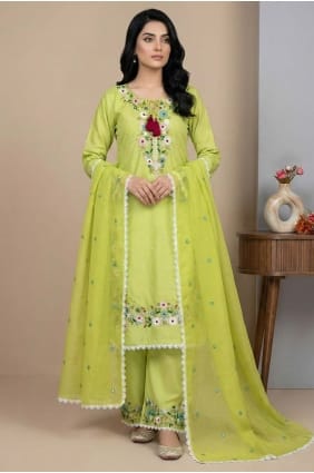 Light yellow Salwar Kameez in Sequins Faux georgette SK15657