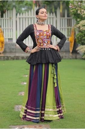 Multicolor Lehenga Choli in Rayon with Embroidered LC8522
