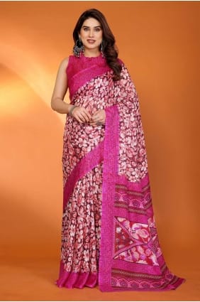 Multicolor Kota doria Saree with Printed SR30050