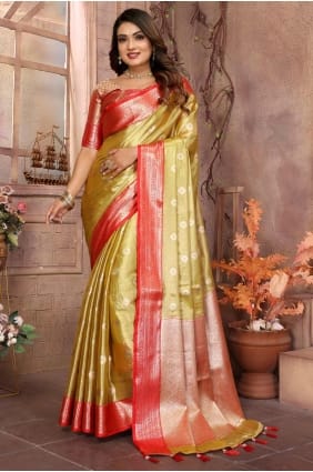 Mustard Saree in Weaving Soft SR28292