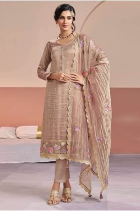 Silk Salwar Kameez with Embroidered SK15885